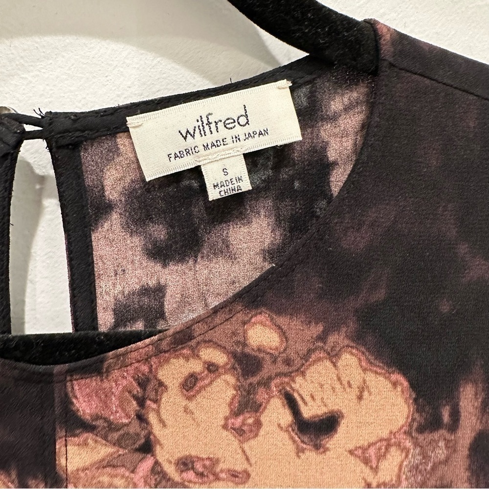 Aritzia Wilfred Myosotis Abstract Floral Dress - Picture 4 of 12